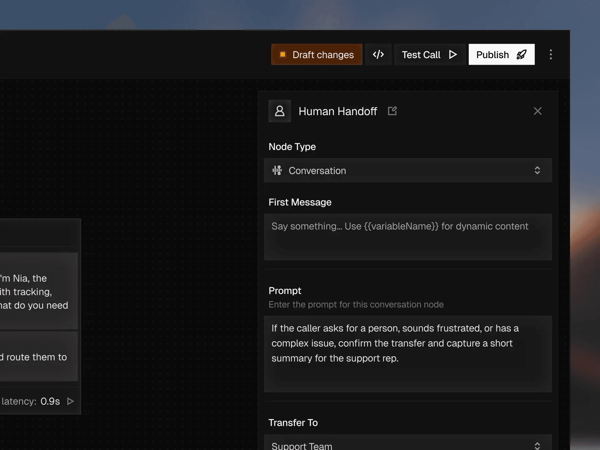 Prompt composer with a model picker and send control.